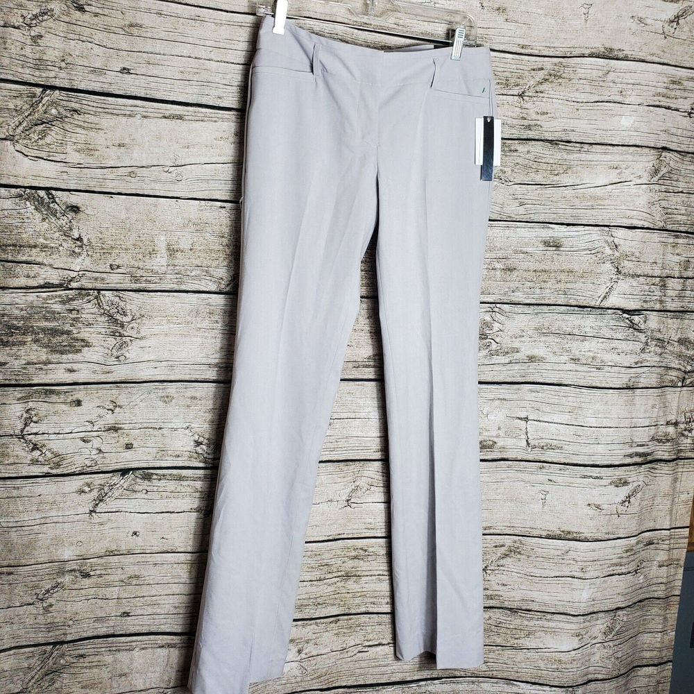 Amanda + Chelsea Straight Leg Low Rise Pants Light Gray Size 4 NWT $110